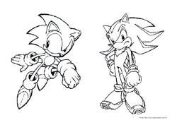 Sonic desenho para colorir 09 e 10