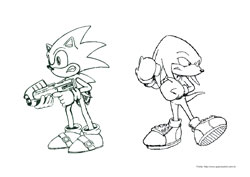 Sonic desenho para colorir 11 e 12