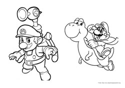 Super Mario Bros desenho para colorir 01 e 02