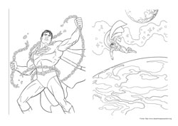 Superman desenho para colorir 01 e 02