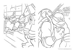Tartarugas Ninja desenho para colorir 07 e 08