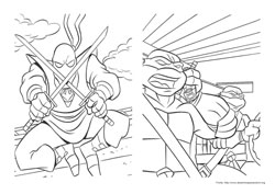 Tartarugas Ninja desenho para colorir 11 e 12