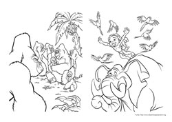 Tarzan desenho para colorir 05 e 06