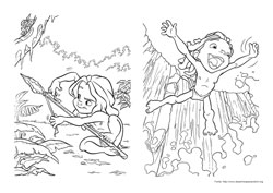 Tarzan desenho para colorir 07 e 08