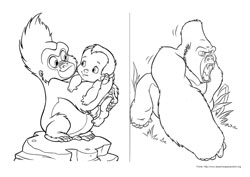 Tarzan desenho para colorir 11 e 12