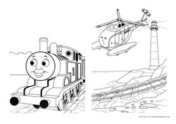 Thomas e Seus Amigos desenho para colorir 03 e 04