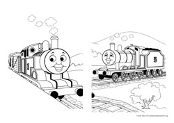 Thomas e Seus Amigos desenho para colorir 10 e 11