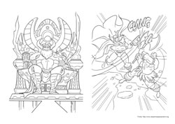 Thor desenho para colorir 01 e 02