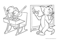 Tom e Jerry desenho para colorir 01 e 02