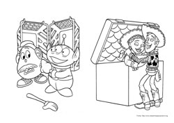 Toy Story desenho para colorir 01 e 02