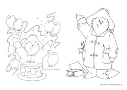 Um Urso Chamado Paddington desenho para colorir 02 e 03