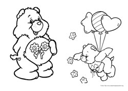 Ursinhos Carinhosos desenho para colorir 01 e 02