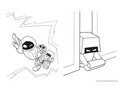 Wall-E desenho para colorir 01 e 02