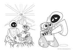 Wall-E desenho para colorir 11 e 12