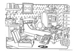 Wallace e Gromit desenho para colorir 04
