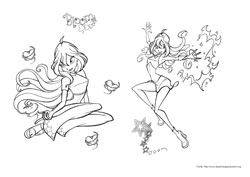 Desenhos das Winx para Imprimir e Colorir