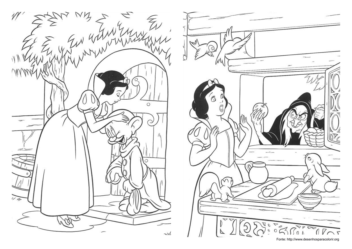 Branca de Neve: Desenhos para colorir – Desenhos para Colorir